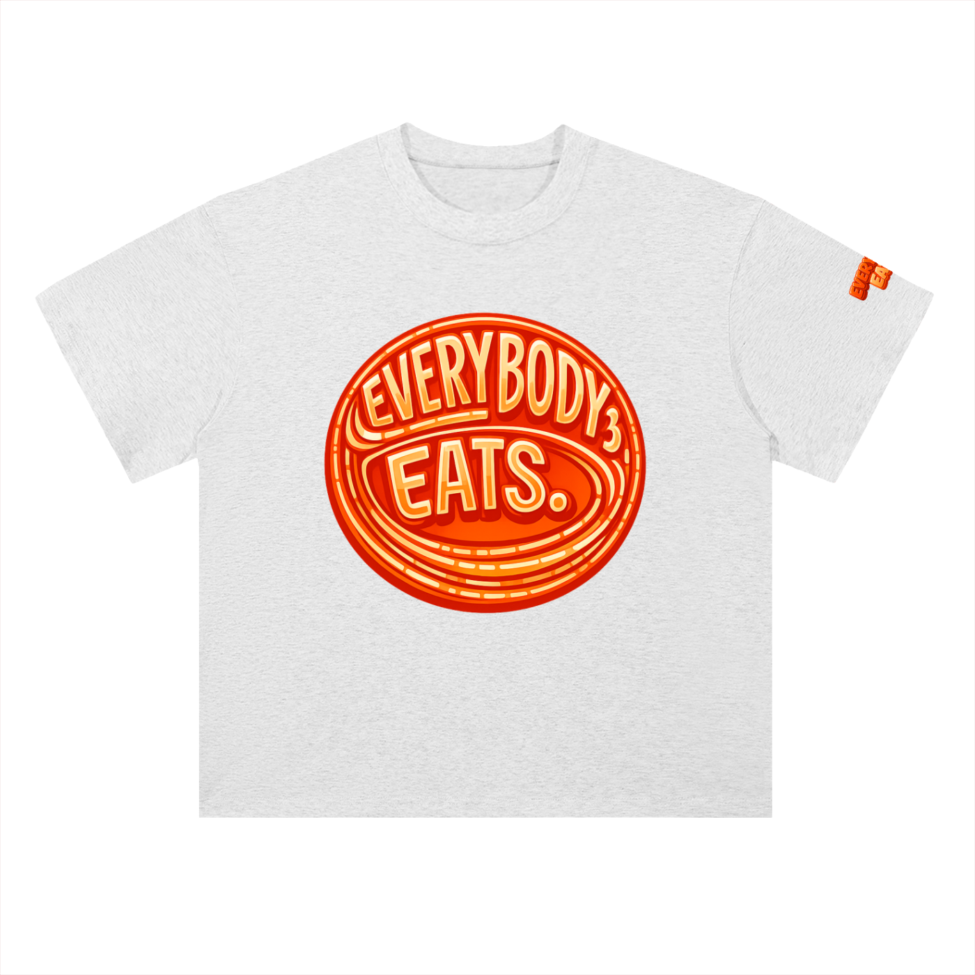 EVERYBODY EATS: ORANGE JUBILEE - Heavyweight Drop Shoulder Cotton T-Shirt