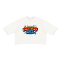 EVERYBODY EATS: COMIC STRIPS - Unisex Mineral Wash Raw Hem Boxy T-Shirt