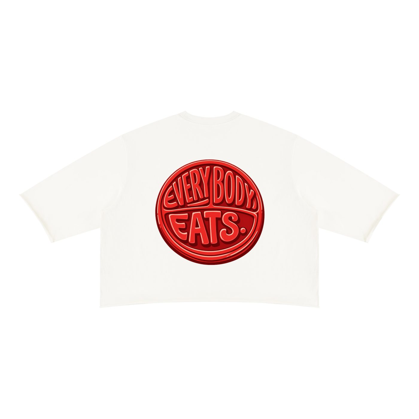 EVERYBODY EATS: WILD CHERRY - Unisex Mineral Wash Raw Hem Boxy T-Shirt