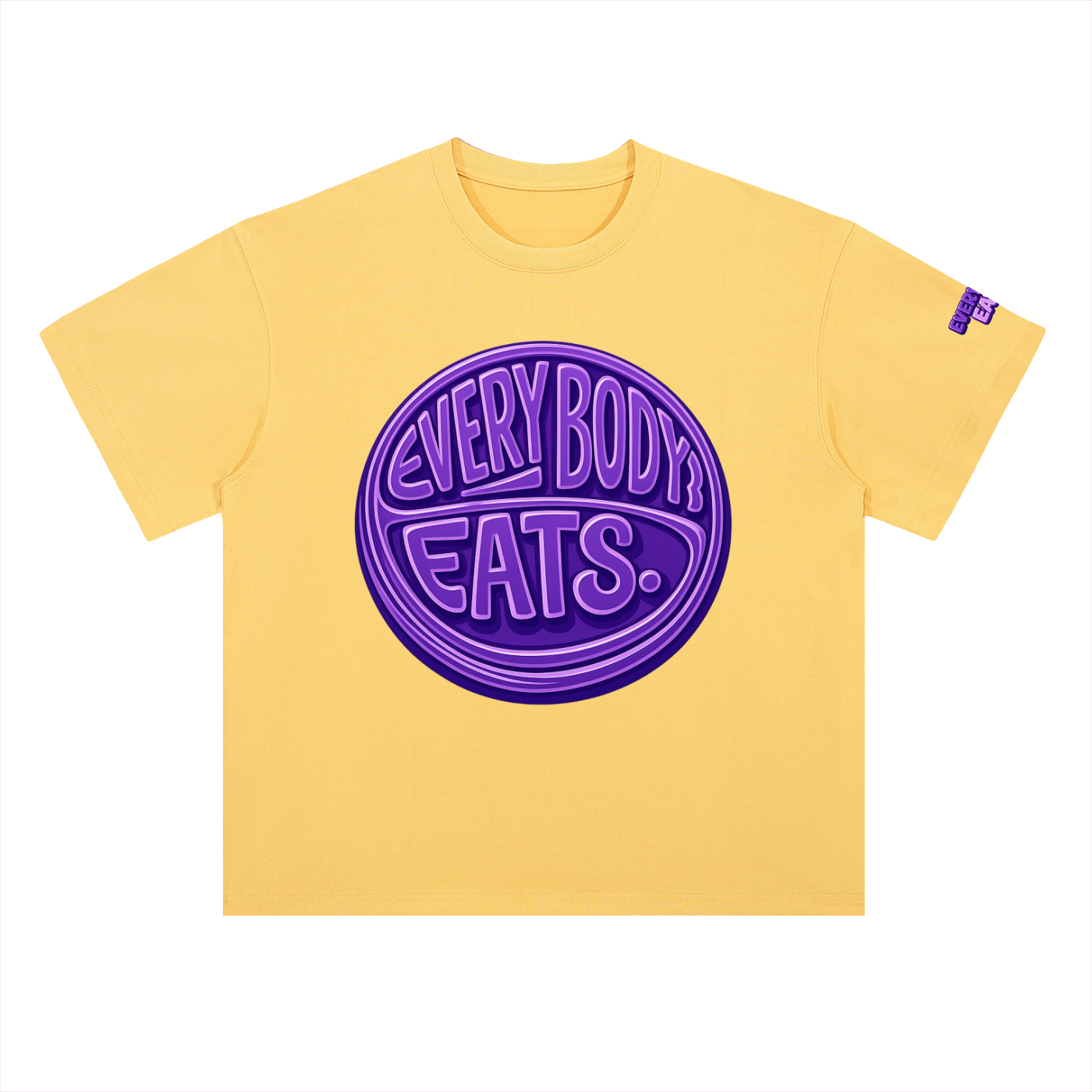 EVERYBODY EATS: GRAPES - Heavyweight Drop Shoulder Cotton T-Shirt