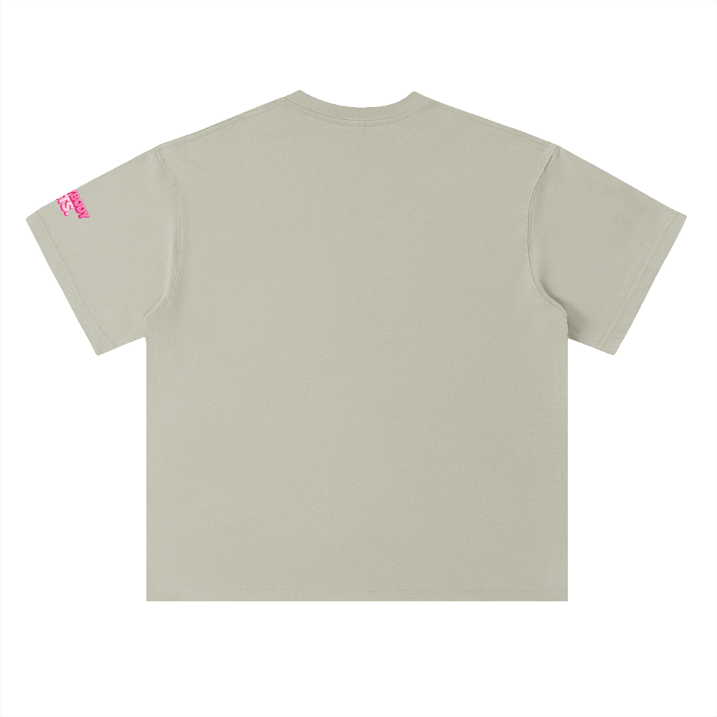 EVERYBODY EATS: BUBBLEGUM - Heavyweight Drop Shoulder Cotton T-Shirt