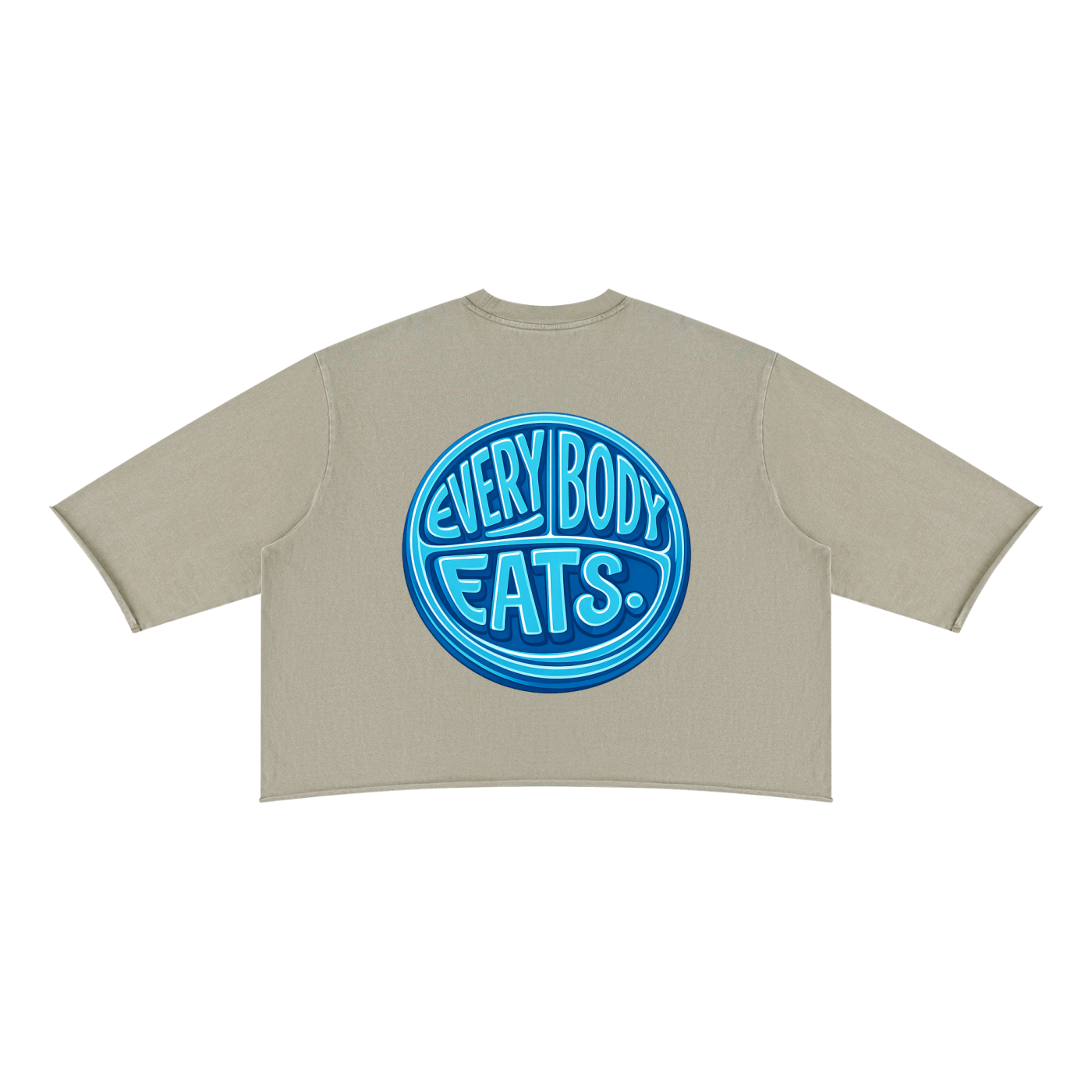 EVERYBODY EATS: SHAVED ICE - Unisex Mineral Wash Raw Hem Boxy T-Shirt