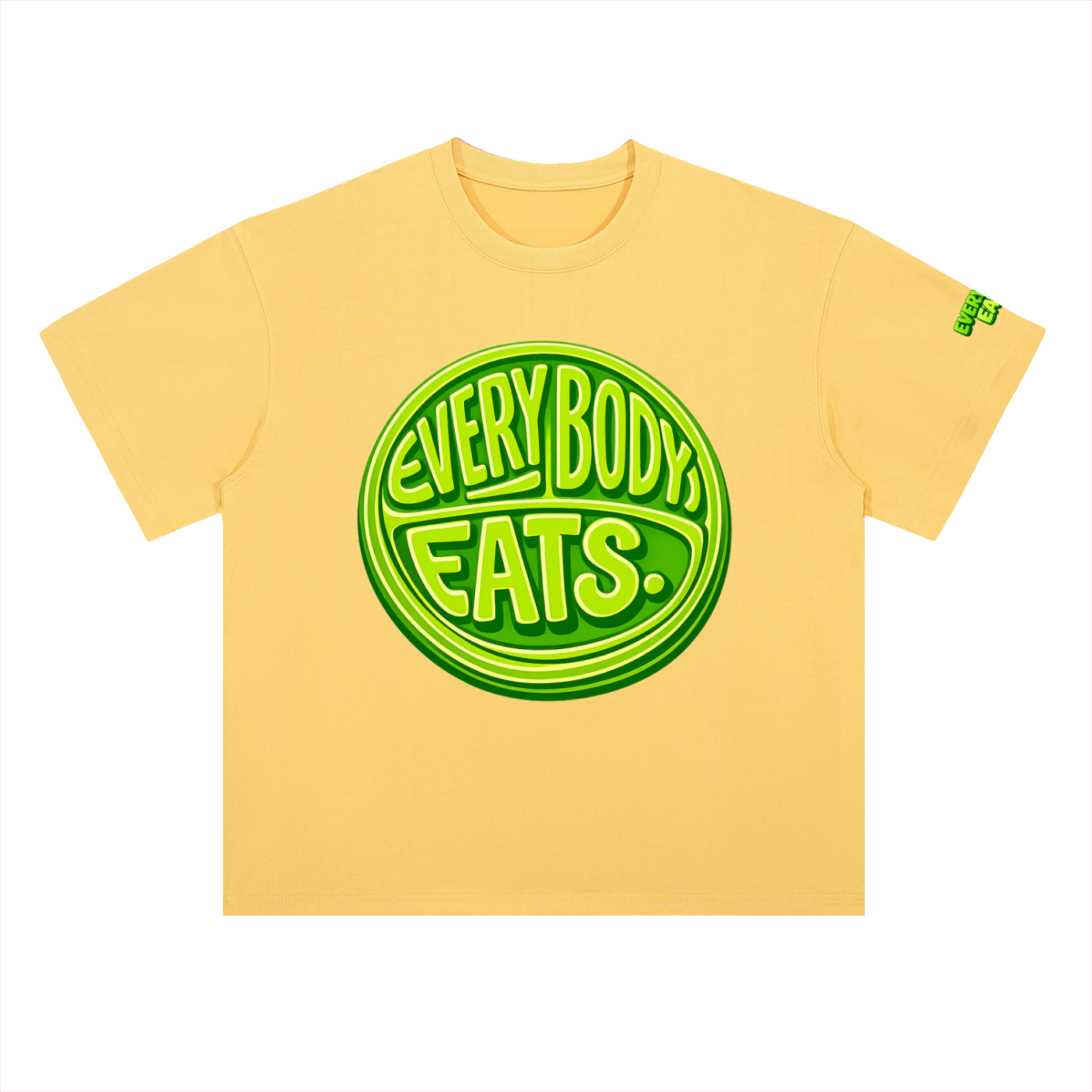 EVERYBODY EATS: LIME - Heavyweight Drop Shoulder Cotton T-Shirt