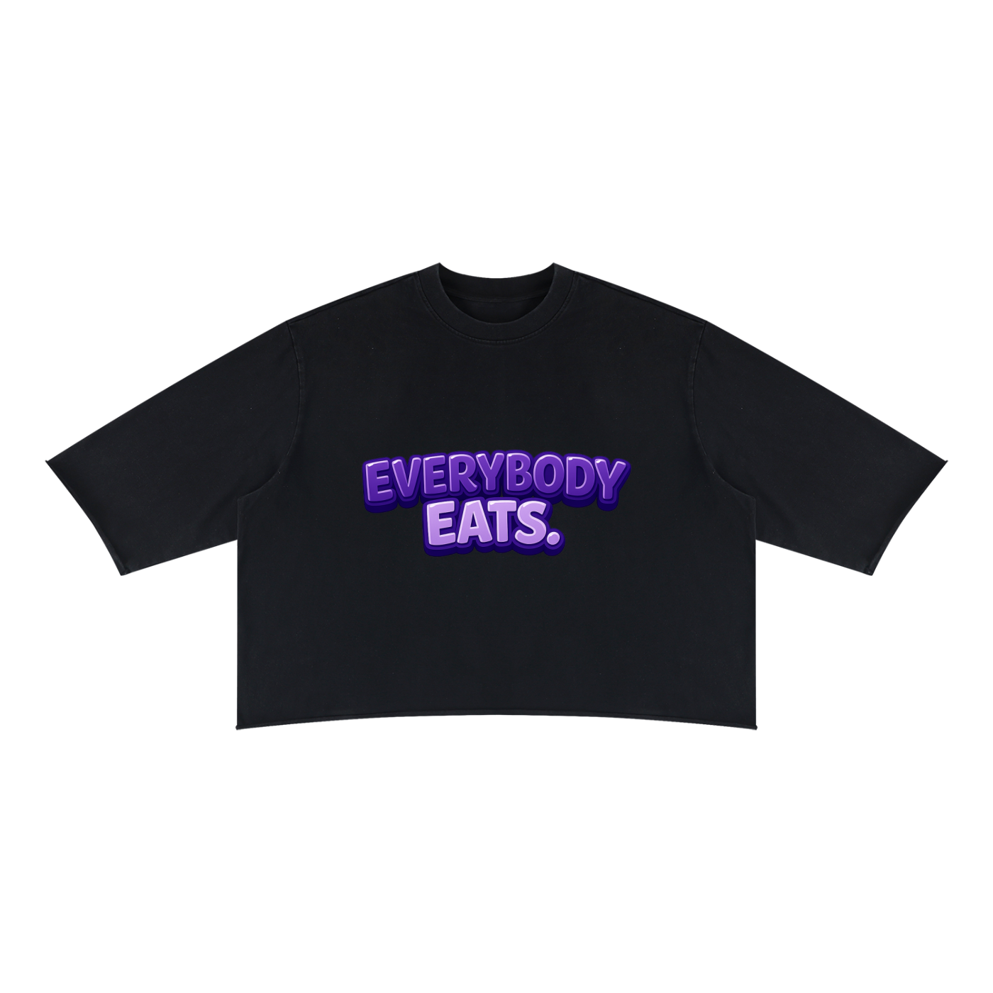 EVERYBODY EATS: GRAPES - Unisex Mineral Wash Raw Hem Boxy T-Shirt
