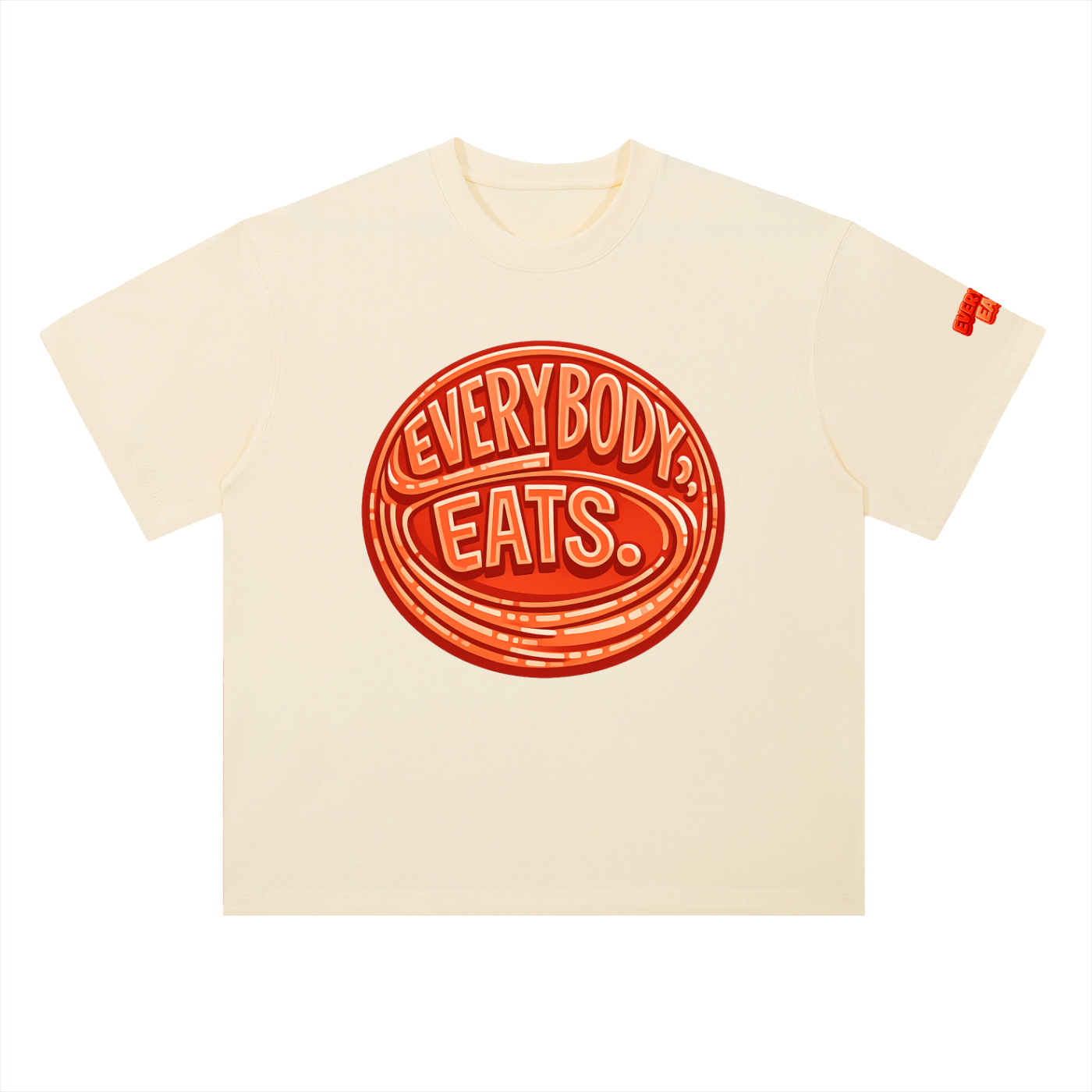EVERYBODY EATS: AT SUNDOWN - Heavyweight Drop Shoulder Cotton T-Shirt