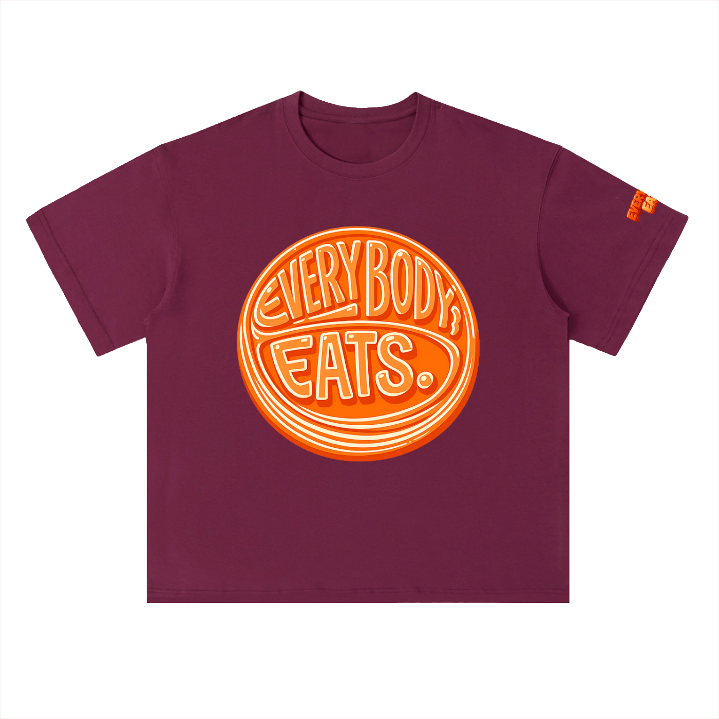 EVERYBODY EATS: MANDARIN - Heavyweight Drop Shoulder Cotton T-Shirt
