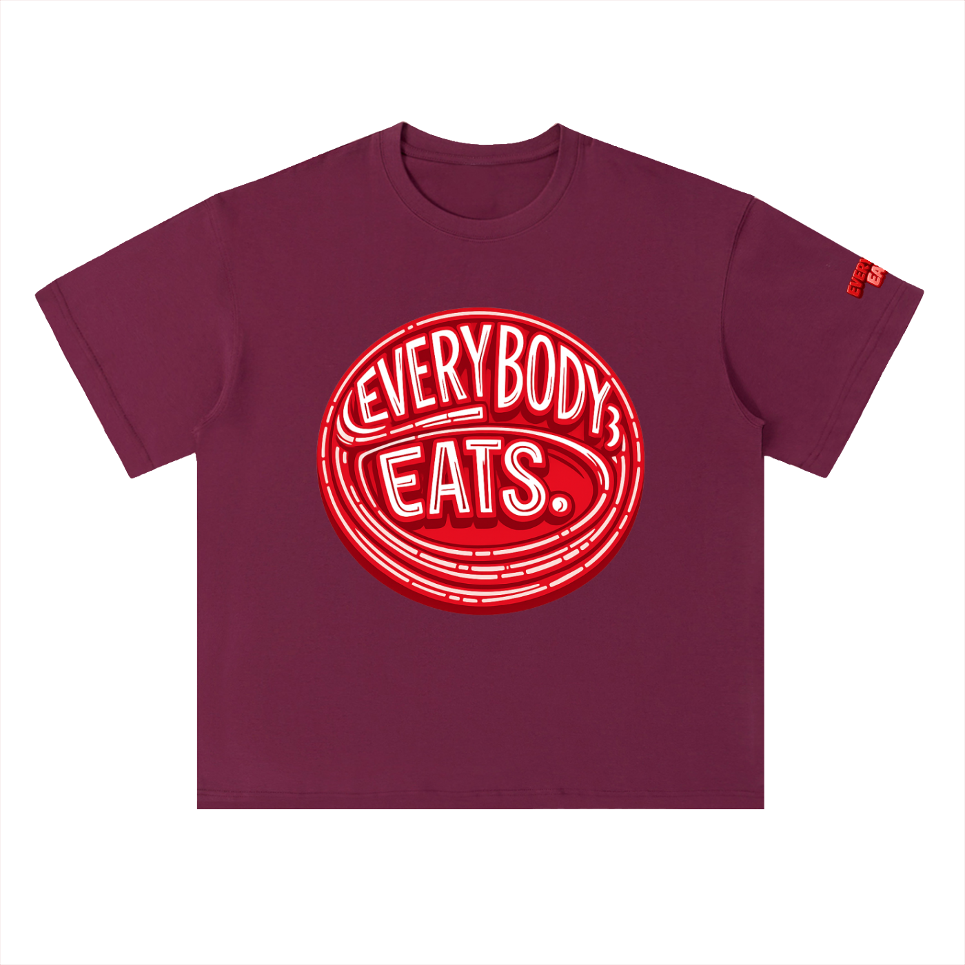 EVERYBODY EATS: MARACHINO - Heavyweight Drop Shoulder Cotton T-Shirt