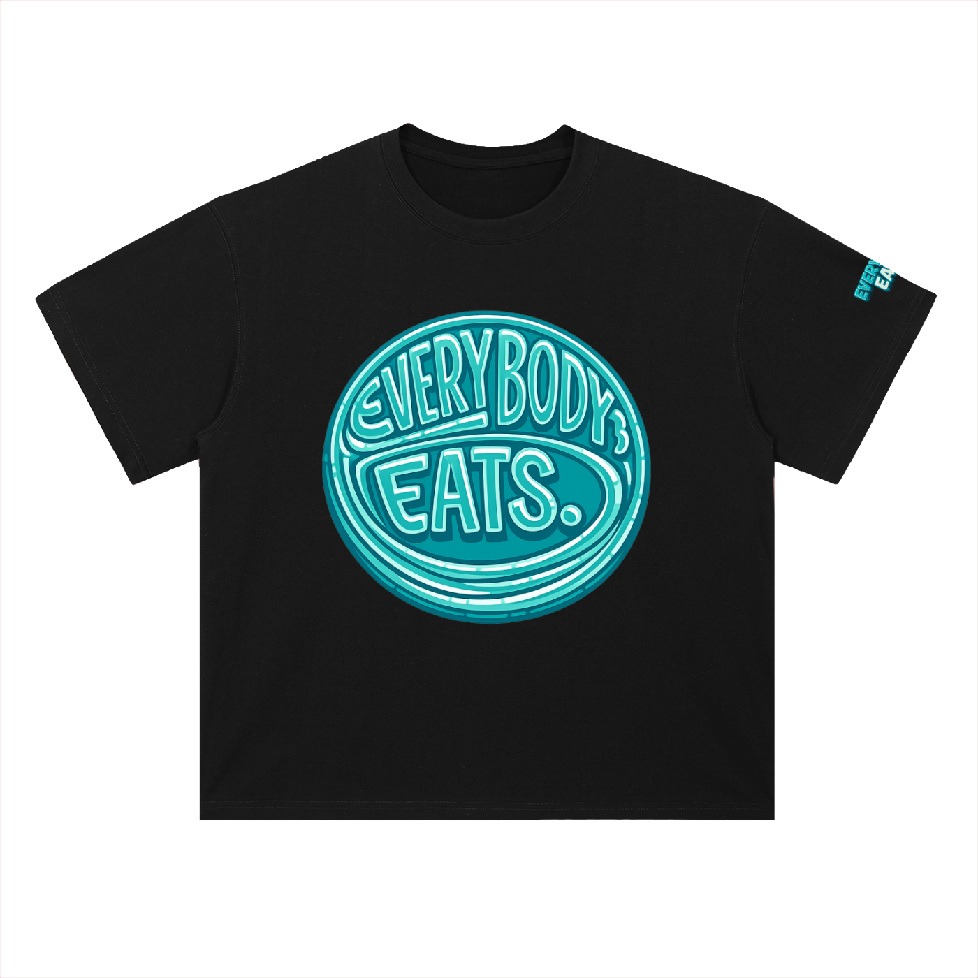 EVERYBODY EATS: BLUE RASPBERRY - Heavyweight Drop Shoulder Cotton T-Shirt