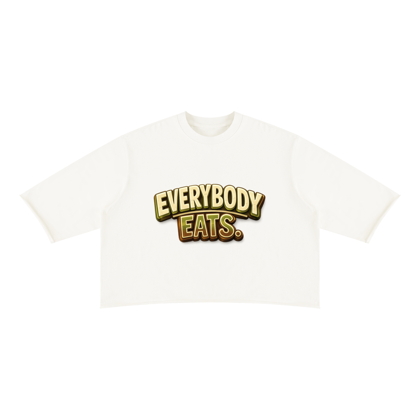 EVERYBODY EATS: PATINA - Unisex Mineral Wash Raw Hem Boxy T-Shirt