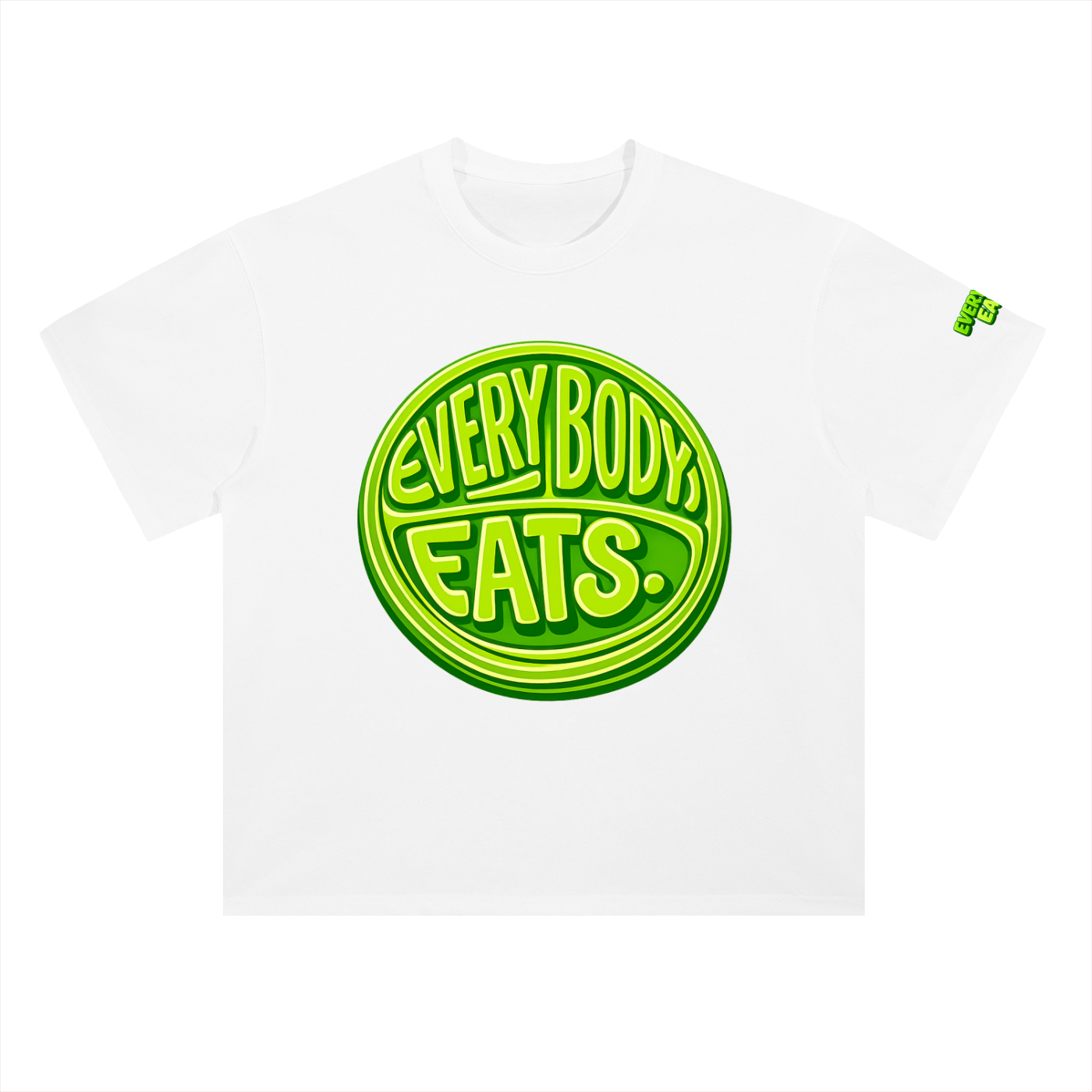 EVERYBODY EATS: LIME - Heavyweight Drop Shoulder Cotton T-Shirt