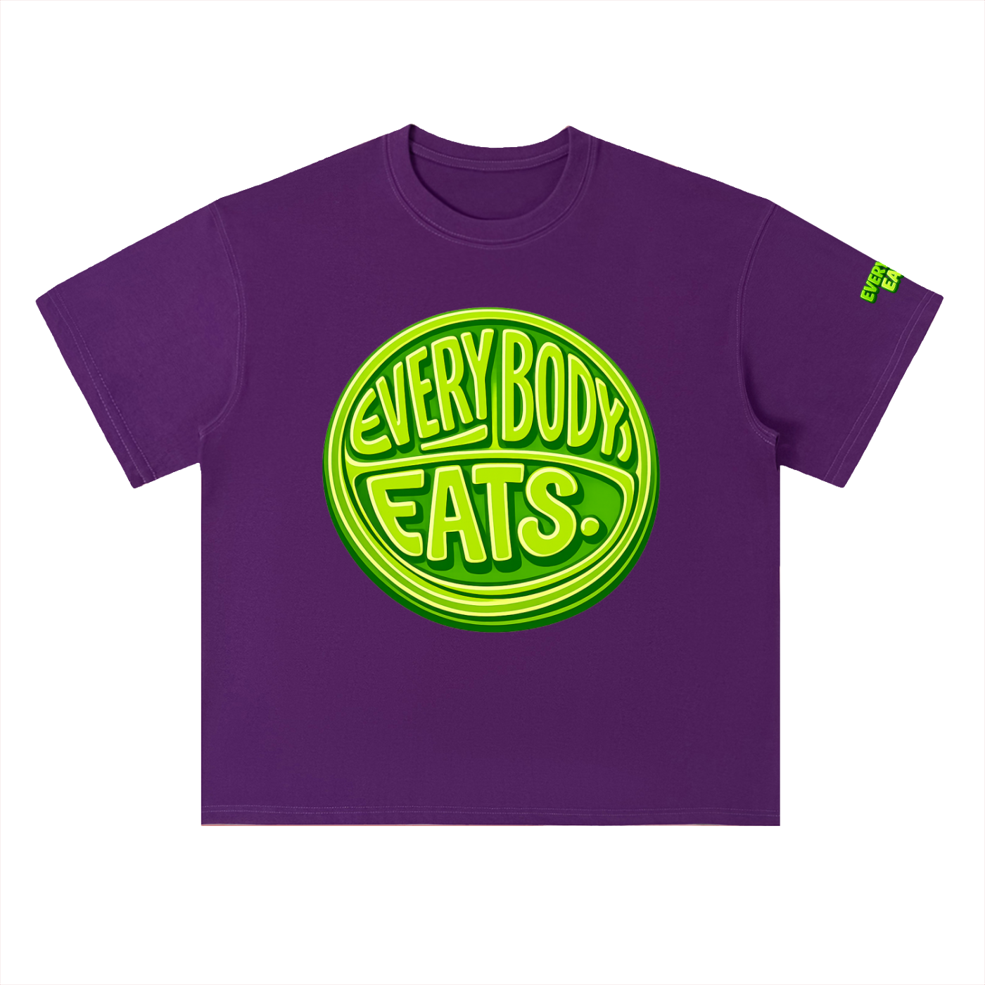 EVERYBODY EATS: LIME - Heavyweight Drop Shoulder Cotton T-Shirt