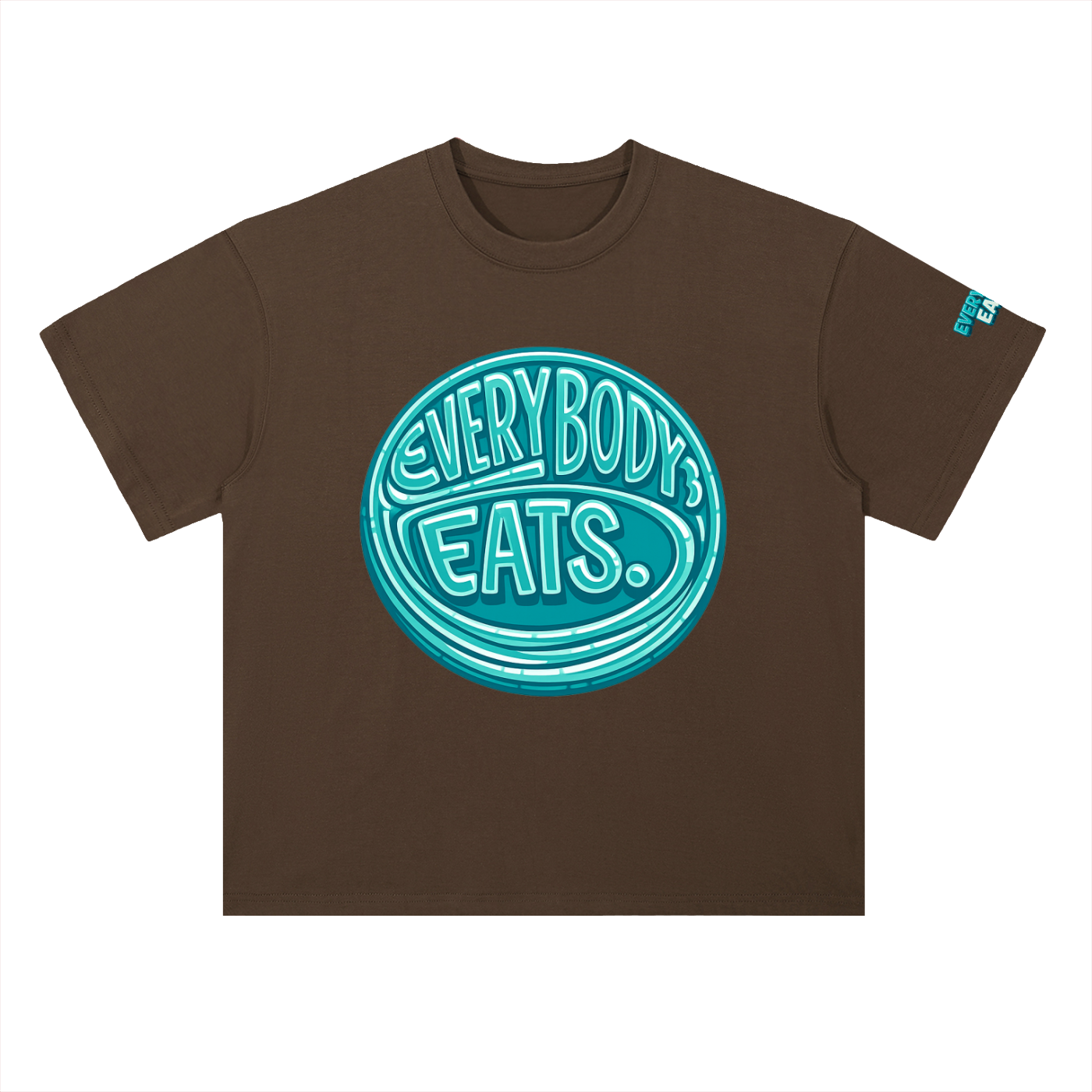 EVERYBODY EATS: BLUE RASPBERRY - Heavyweight Drop Shoulder Cotton T-Shirt