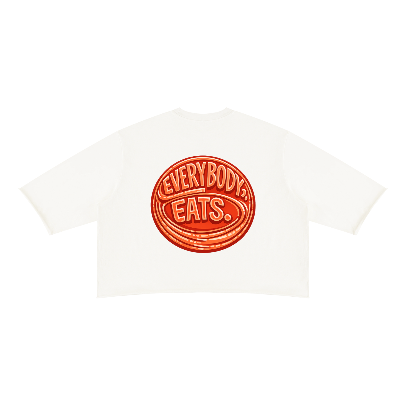 EVERYBODY EATS: AT SUNDOWN - Unisex Mineral Wash Raw Hem Boxy T-Shirt