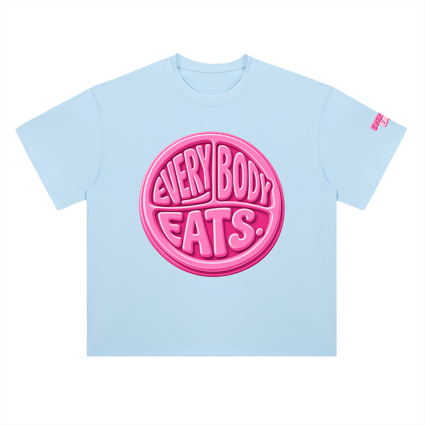 EVERYBODY EATS: BUBBLEGUM - Heavyweight Drop Shoulder Cotton T-Shirt