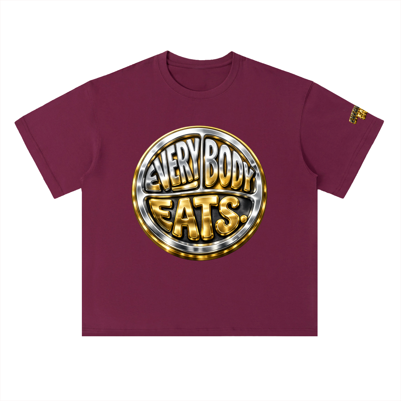EVERYBODY EATS: CHROME - Heavyweight Drop Shoulder Cotton T-Shirt