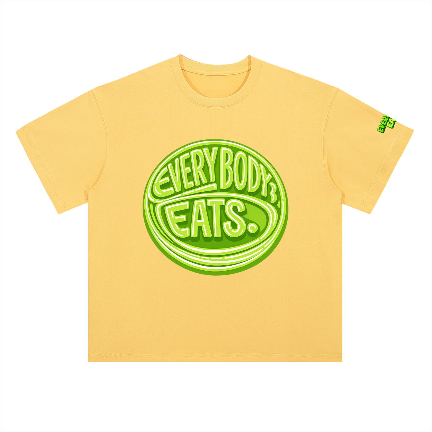 EVERYBODY EATS: GREEN APPLES - Heavyweight Drop Shoulder Cotton T-Shirt