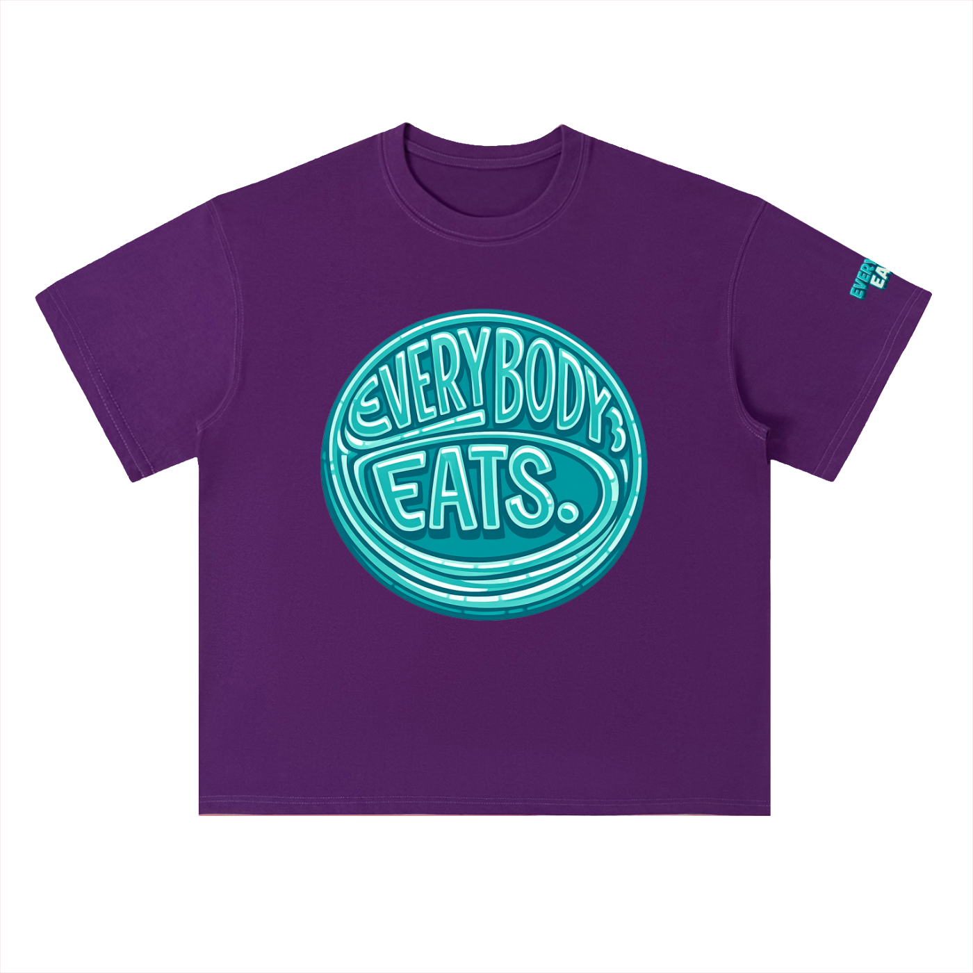 EVERYBODY EATS: BLUE RASPBERRY - Heavyweight Drop Shoulder Cotton T-Shirt
