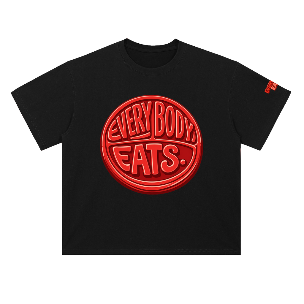 EVERYBODY EATS: WILD CHERRY - Heavyweight Drop Shoulder Cotton T-Shirt