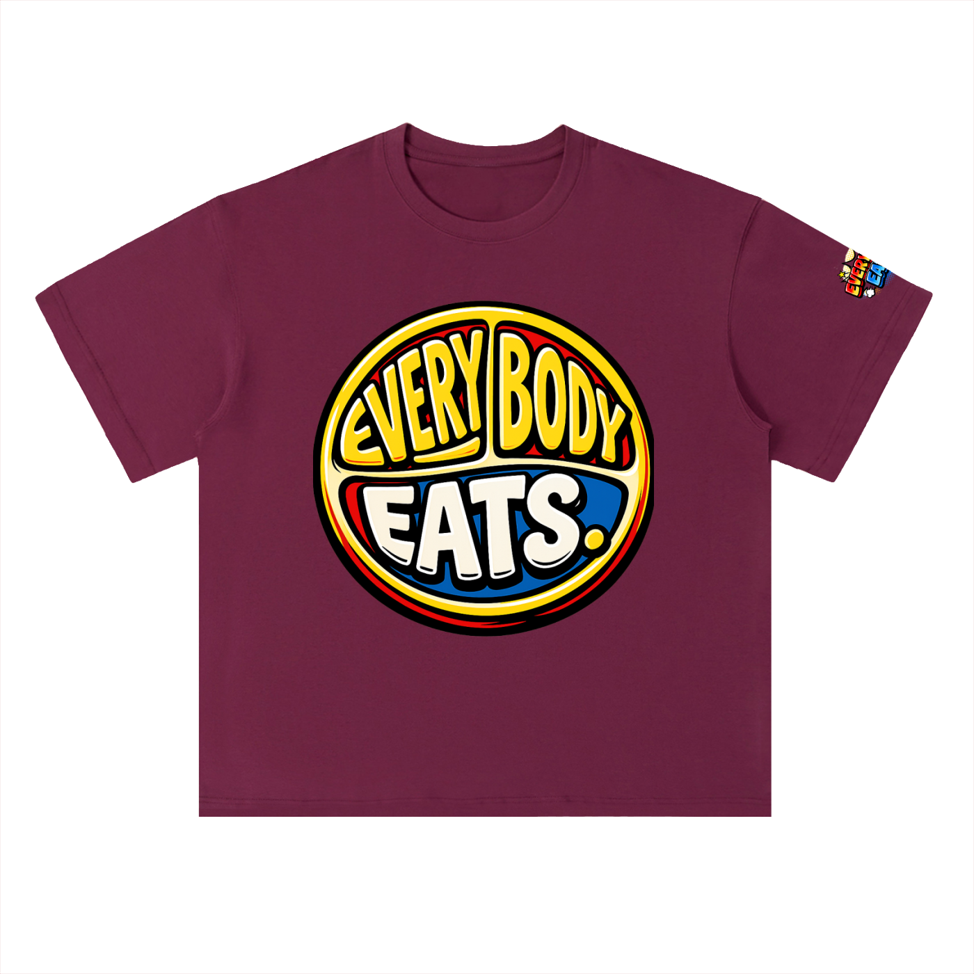 EVERYBODY EATS: COMIC STRIPS - Heavyweight Drop Shoulder Cotton T-Shirt