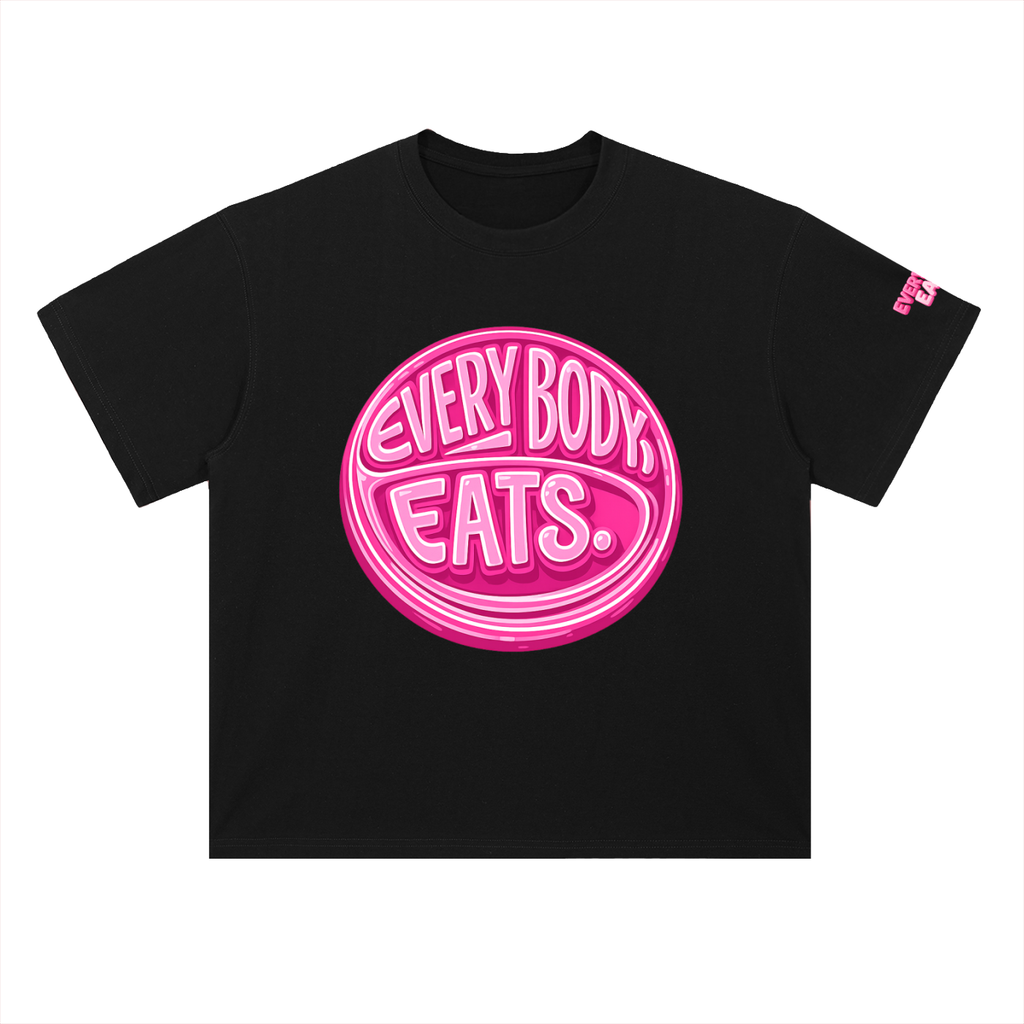 EVERYBODY EATS: STRAWBERRIES - Heavyweight Drop Shoulder Cotton T-Shirt