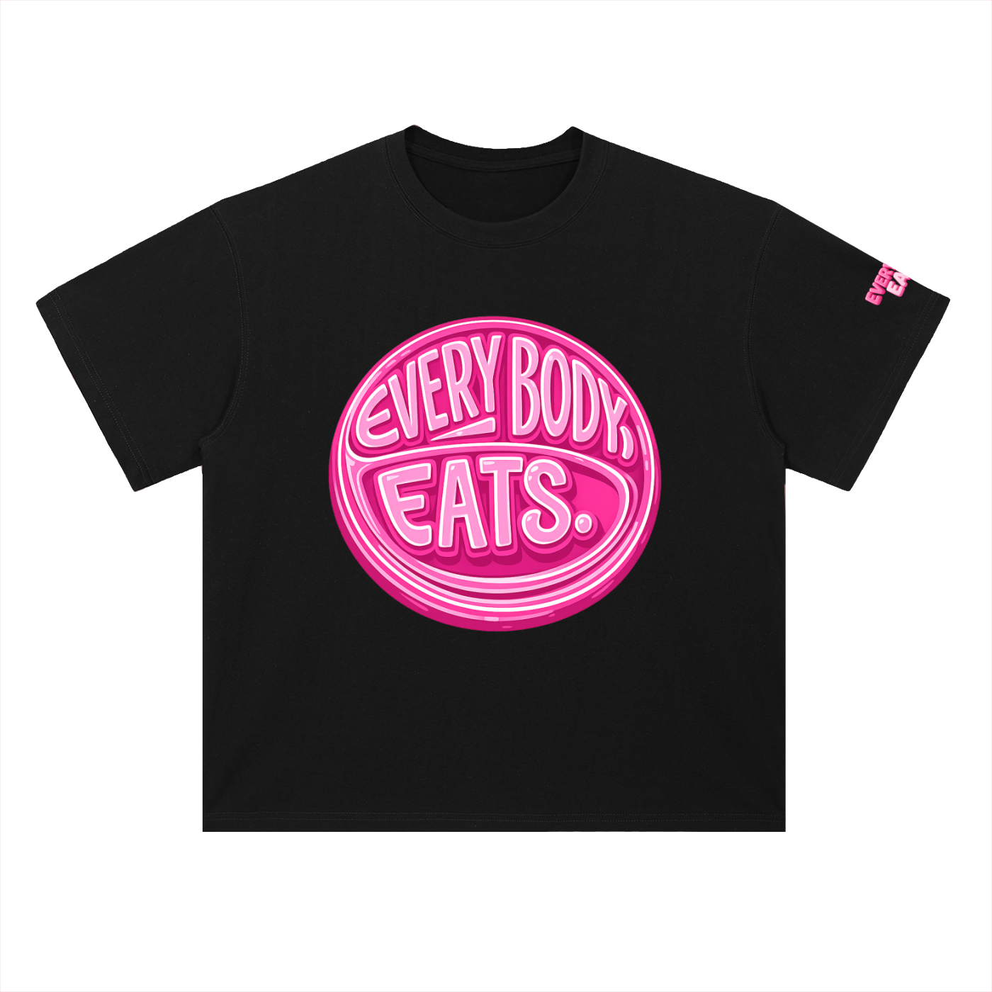 EVERYBODY EATS: STRAWBERRIES - Heavyweight Drop Shoulder Cotton T-Shirt