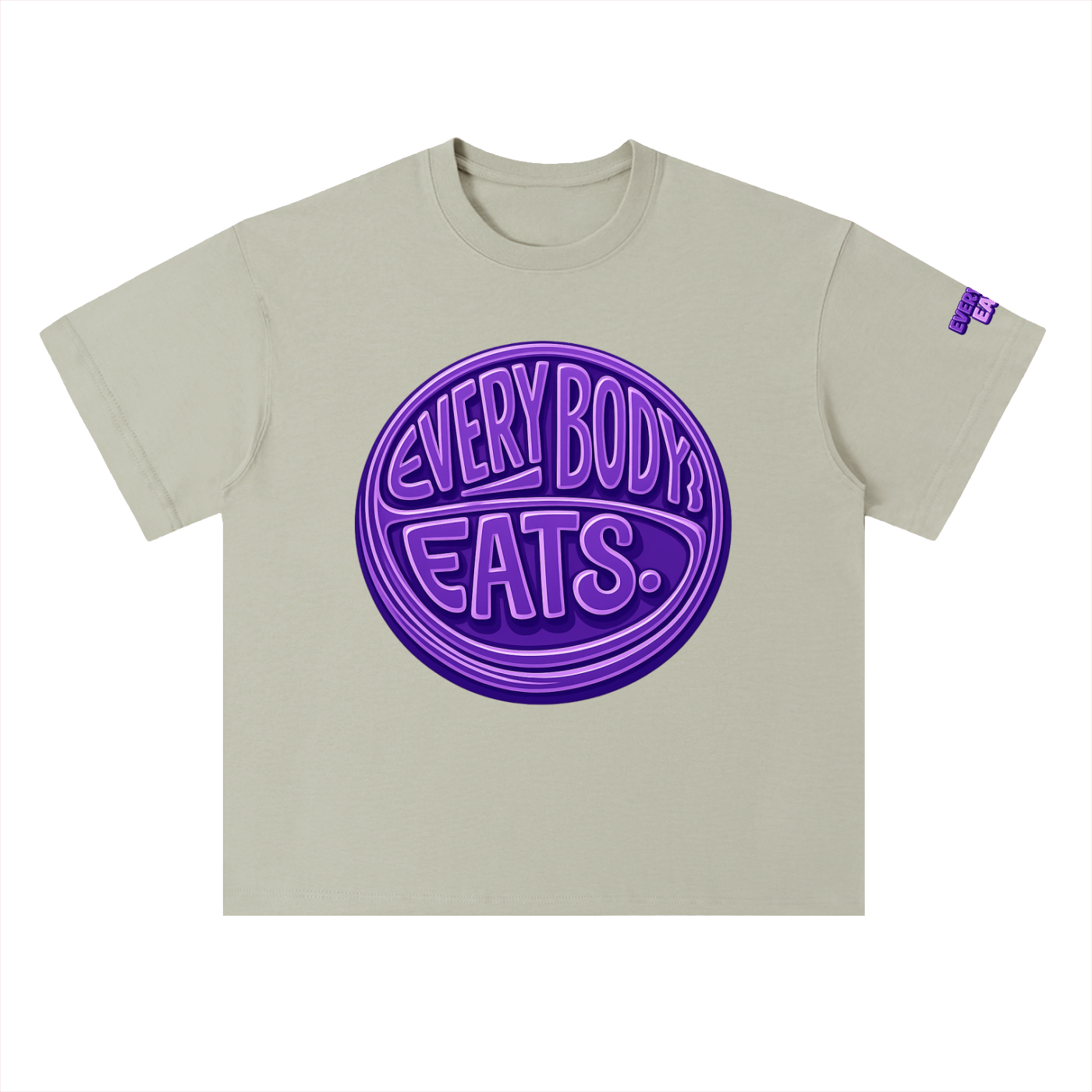 EVERYBODY EATS: GRAPES - Heavyweight Drop Shoulder Cotton T-Shirt