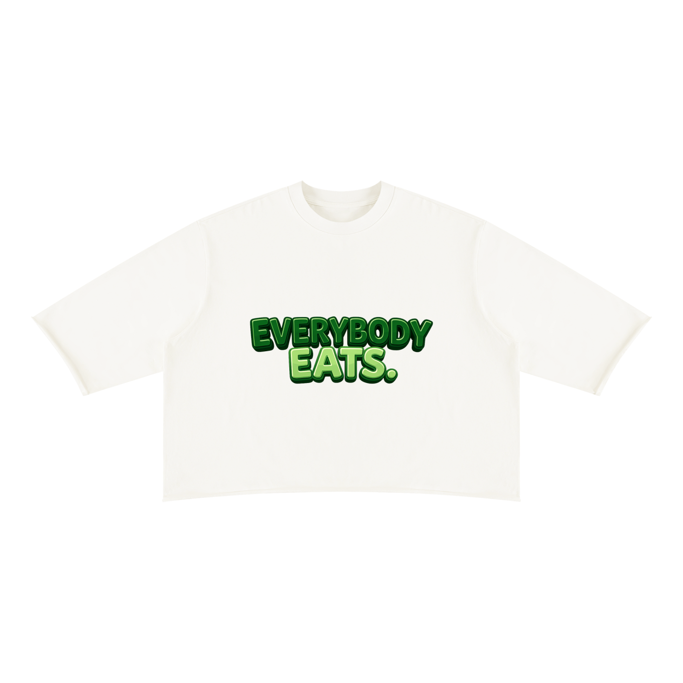 EVERYBODY EATS: VEGGIES - Unisex Mineral Wash Raw Hem Boxy T-Shirt