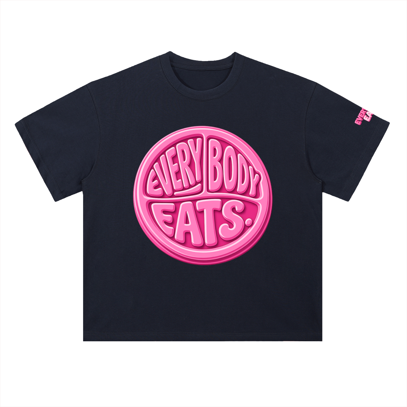 EVERYBODY EATS: BUBBLEGUM - Heavyweight Drop Shoulder Cotton T-Shirt