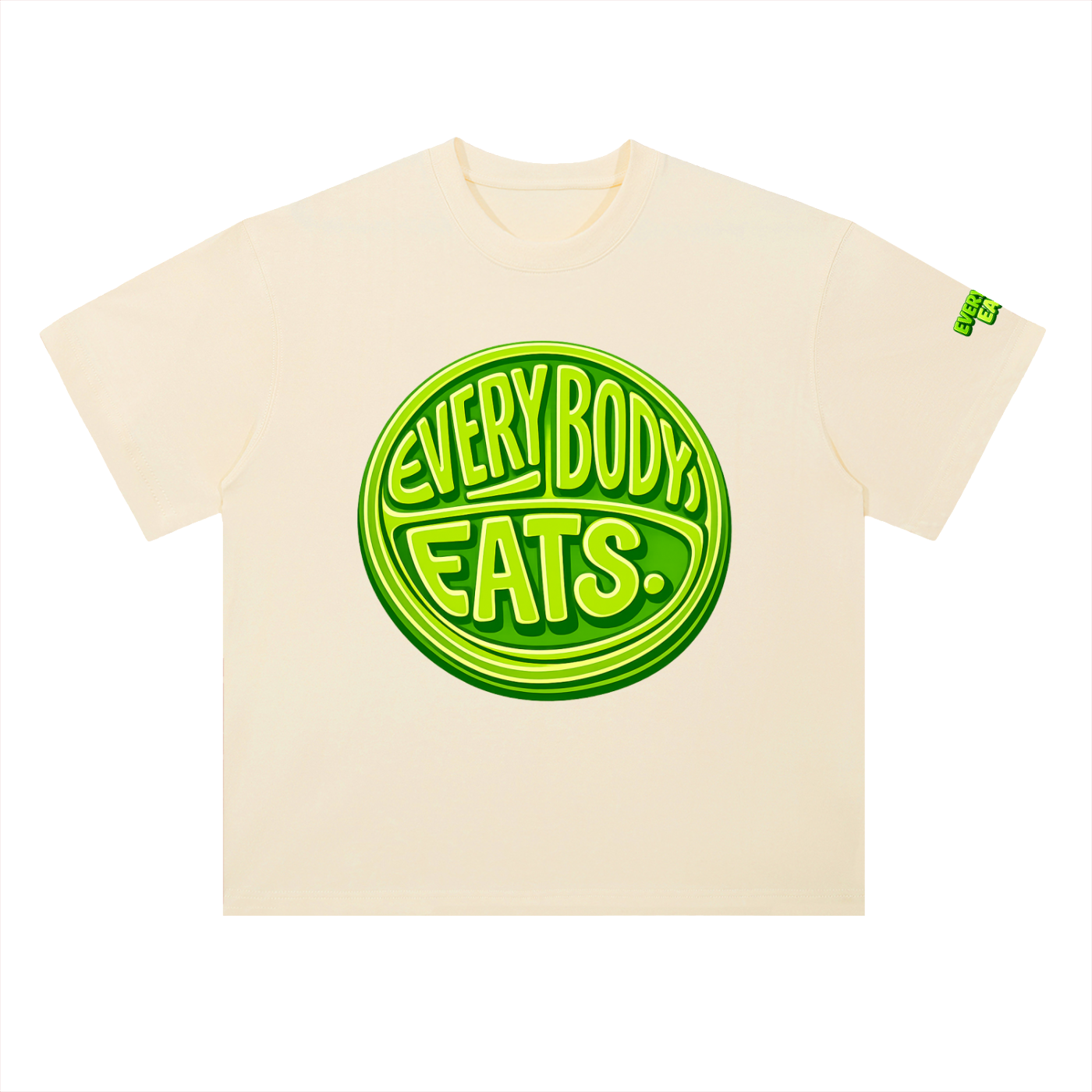 EVERYBODY EATS: LIME - Heavyweight Drop Shoulder Cotton T-Shirt