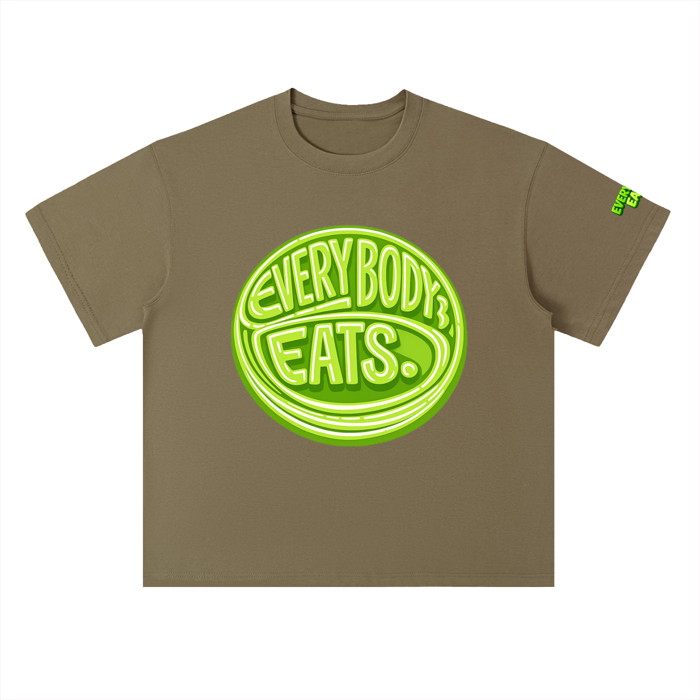 EVERYBODY EATS: GREEN APPLES - Heavyweight Drop Shoulder Cotton T-Shirt