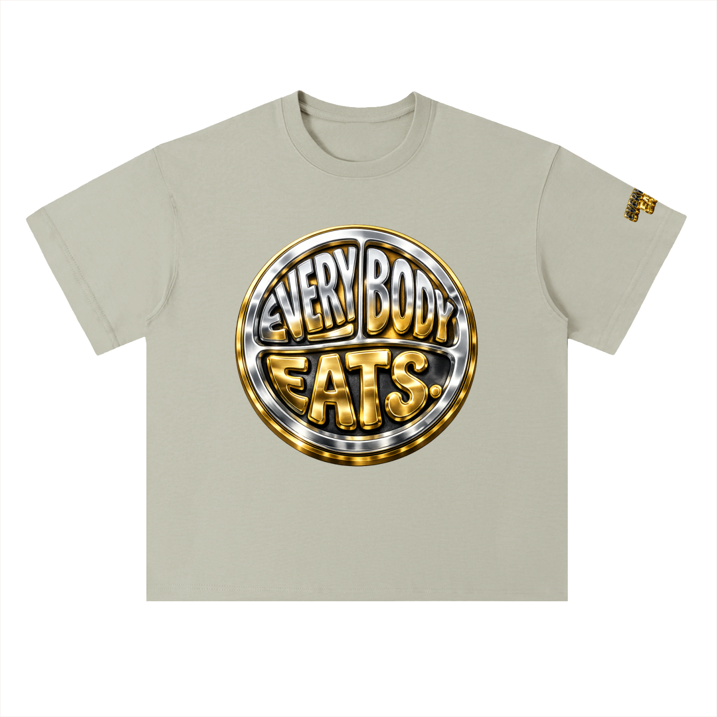EVERYBODY EATS: CHROME - Heavyweight Drop Shoulder Cotton T-Shirt