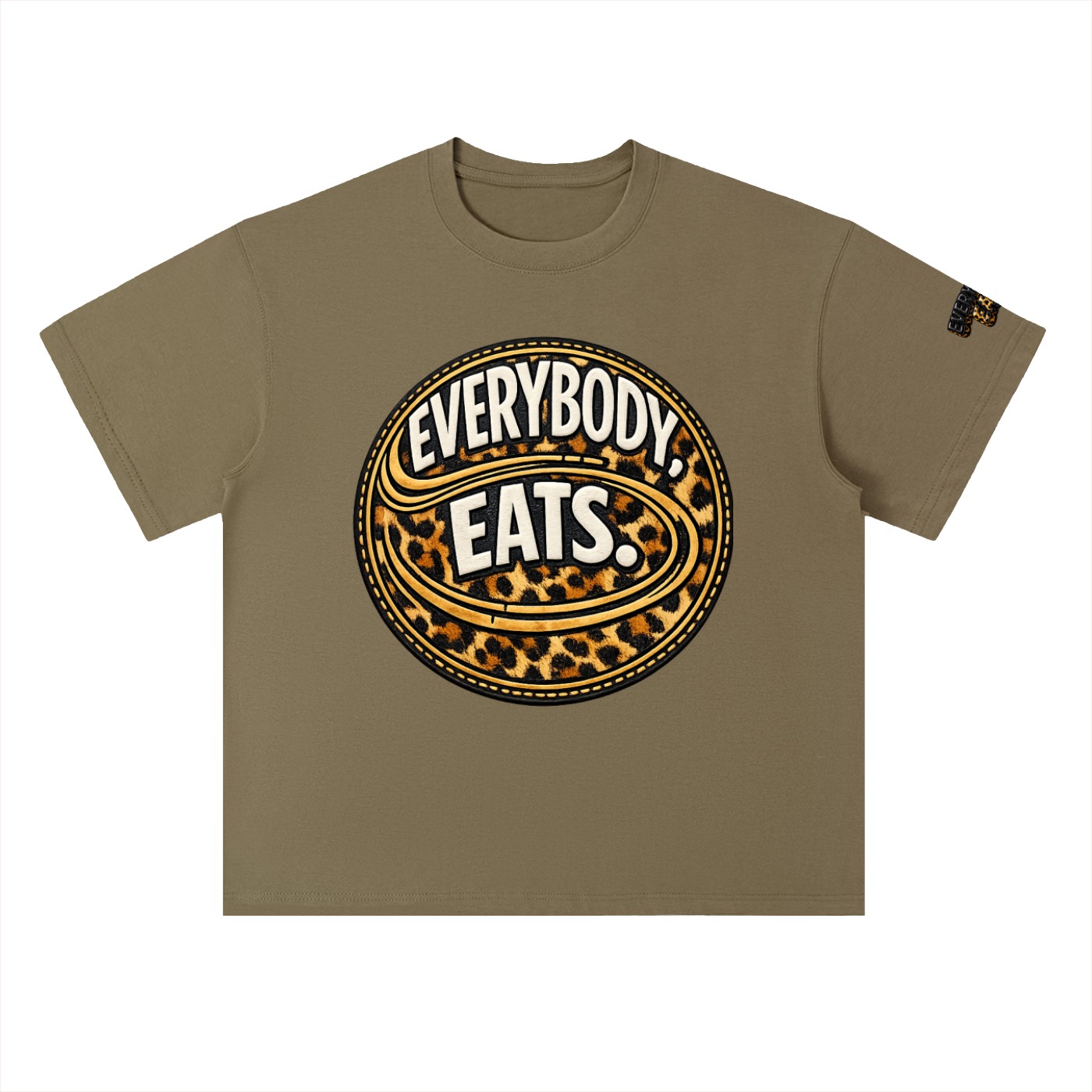 EVERYBODY EATS: CHEETAH - Heavyweight Drop Shoulder Cotton T-Shirt