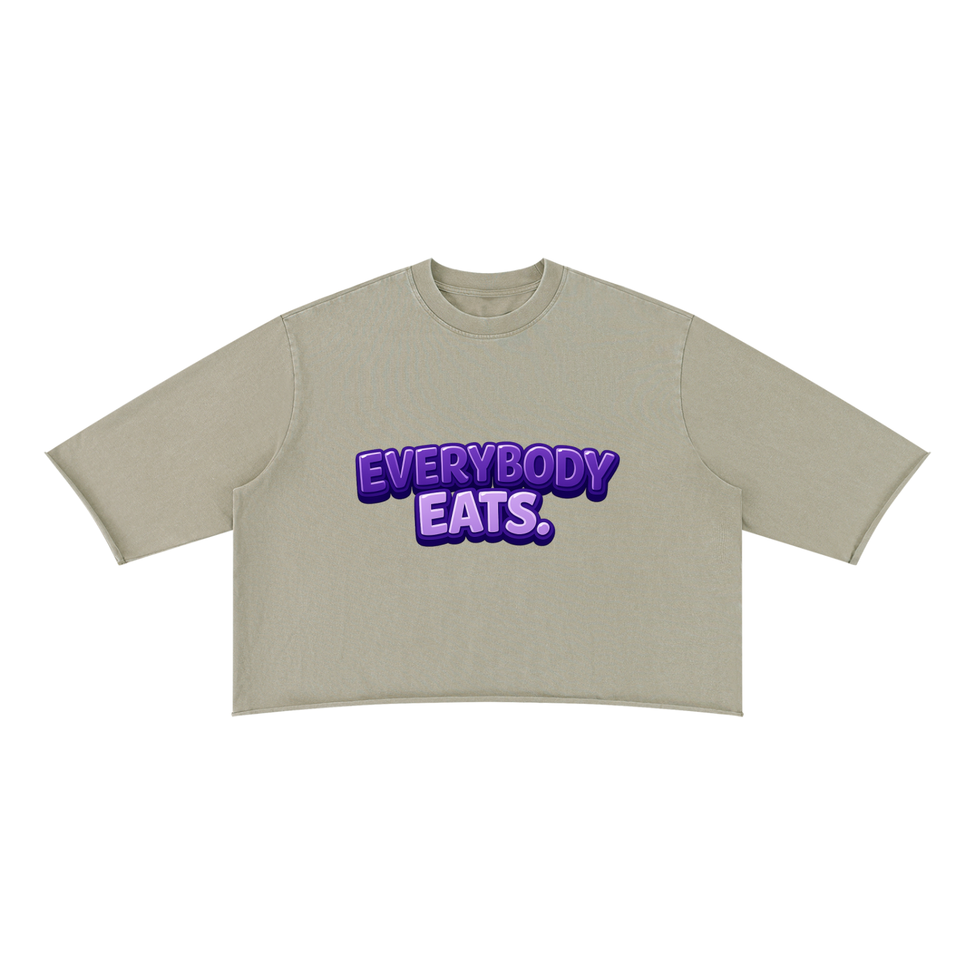 EVERYBODY EATS: GRAPES - Unisex Mineral Wash Raw Hem Boxy T-Shirt