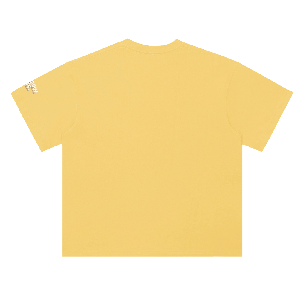 EVERYBODY EATS: VANILLA CREAM - Heavyweight Drop Shoulder Cotton T-Shirt