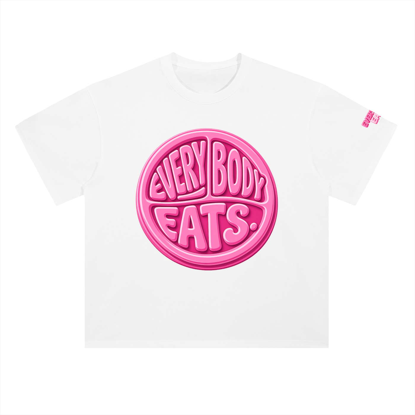 EVERYBODY EATS: BUBBLEGUM - Heavyweight Drop Shoulder Cotton T-Shirt