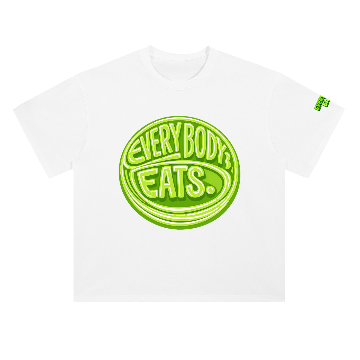 EVERYBODY EATS: GREEN APPLES - Heavyweight Drop Shoulder Cotton T-Shirt