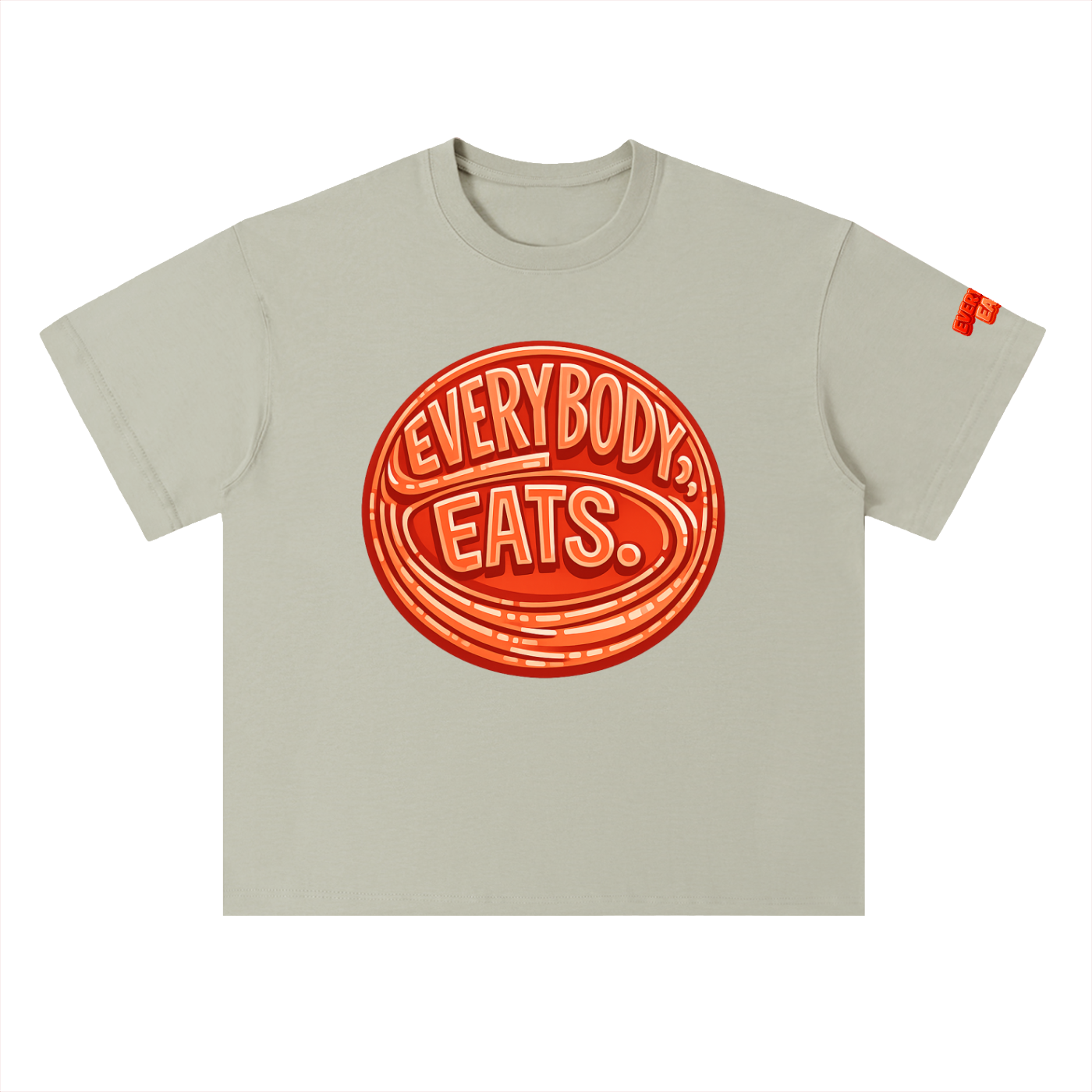 EVERYBODY EATS: AT SUNDOWN - Heavyweight Drop Shoulder Cotton T-Shirt