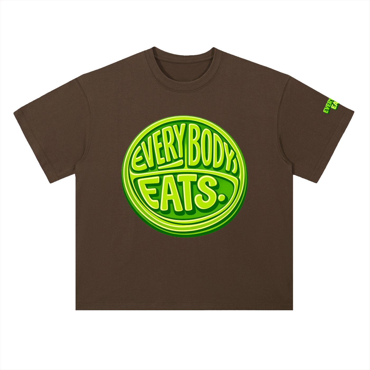 EVERYBODY EATS: LIME - Heavyweight Drop Shoulder Cotton T-Shirt