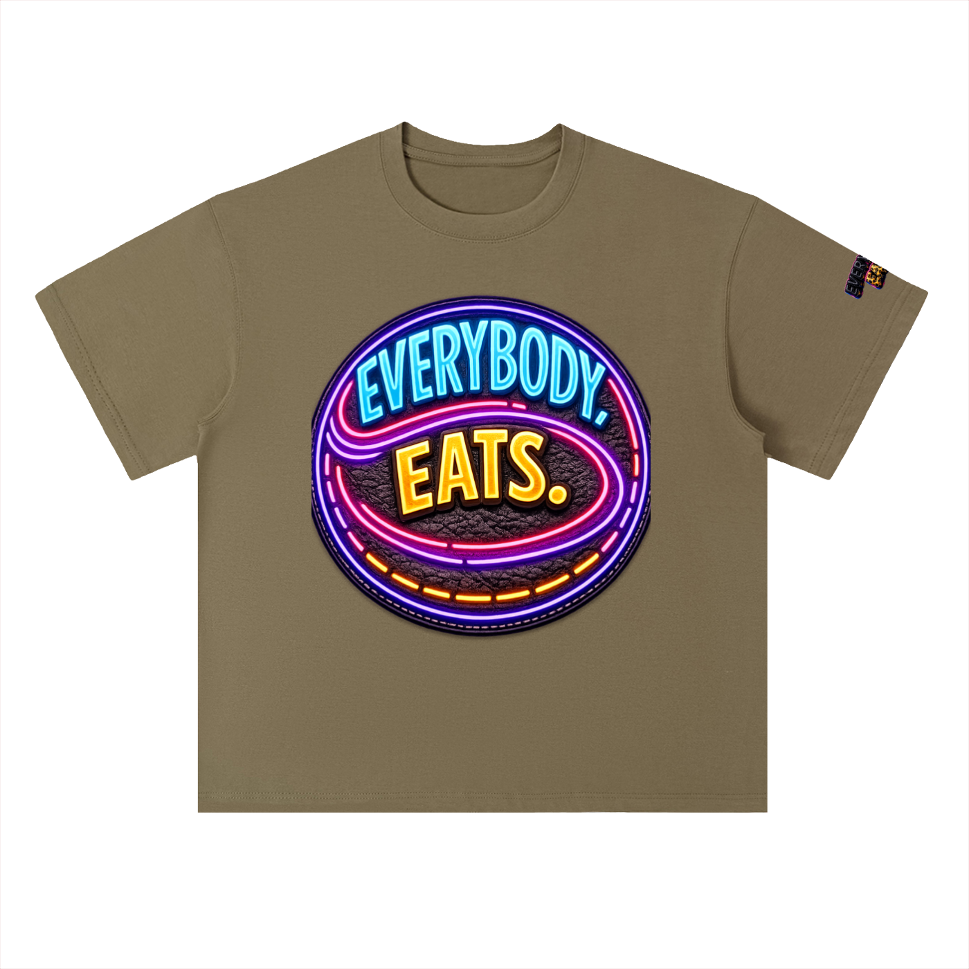 EVERYBODY EATS: LED - Heavyweight Drop Shoulder Cotton T-Shirt