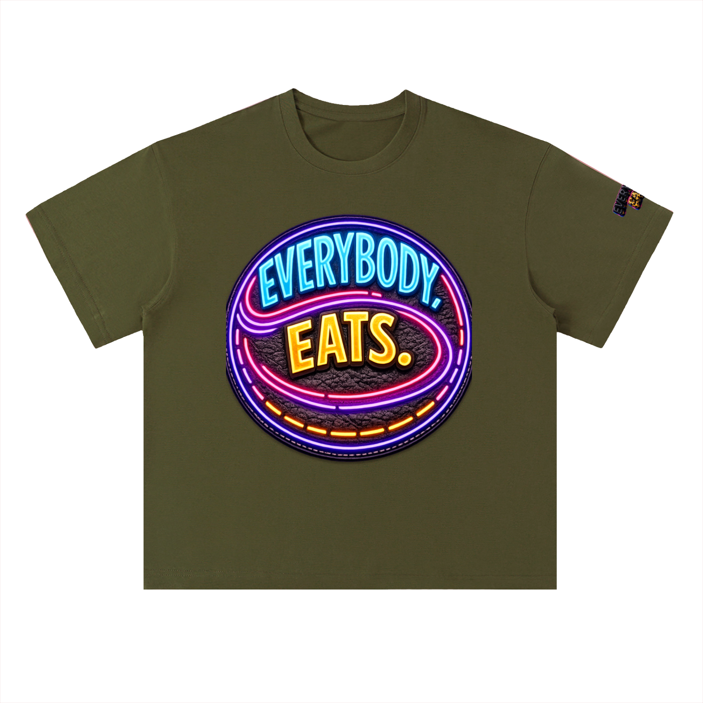 EVERYBODY EATS: LED - Heavyweight Drop Shoulder Cotton T-Shirt