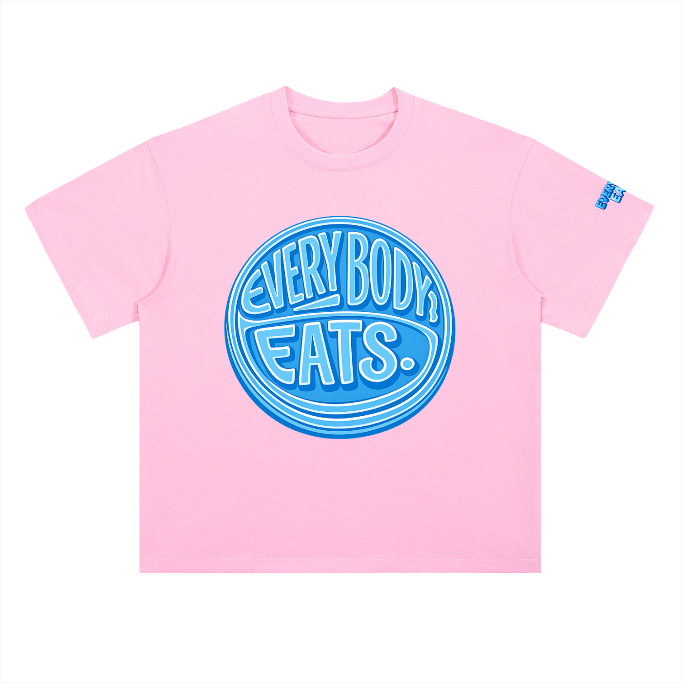 EVERYBODY EATS: BLUE SKY - Heavyweight Drop Shoulder Cotton T-Shirt