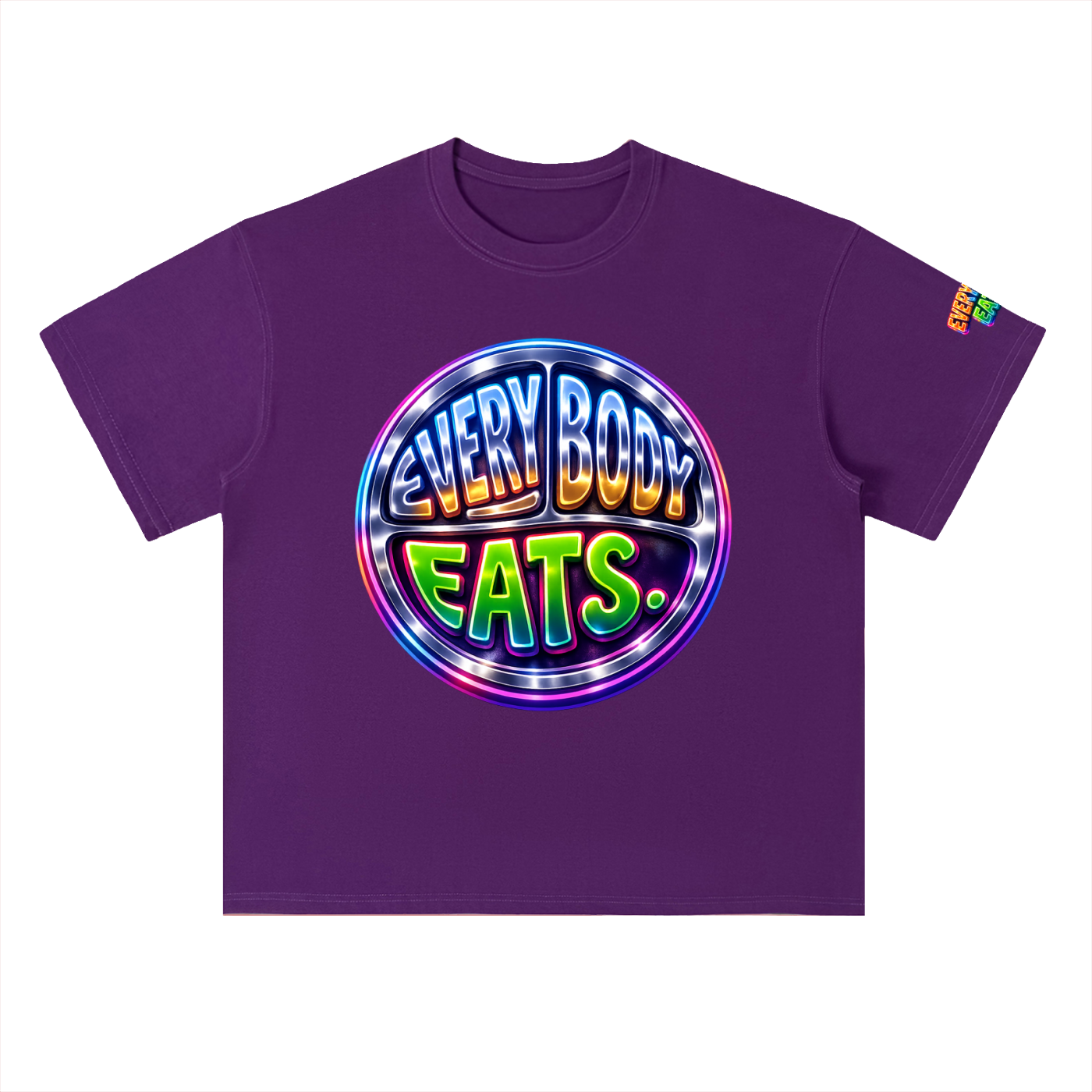 EVERYBODY EATS: AT MIDNIGHT - Heavyweight Drop Shoulder Cotton T-Shirt