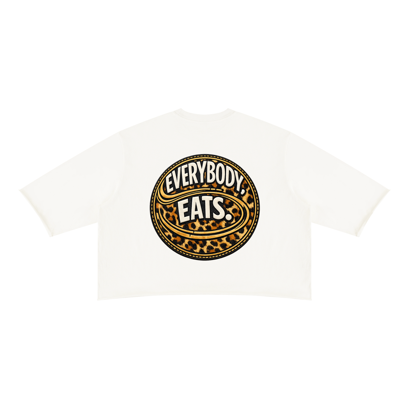 EVERYBODY EATS: CHEETAH - Unisex Mineral Wash Raw Hem Boxy T-Shirt