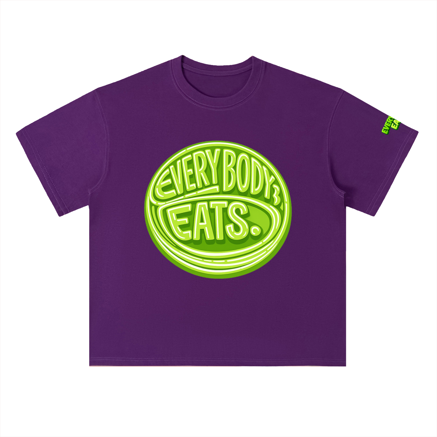 EVERYBODY EATS: GREEN APPLES - Heavyweight Drop Shoulder Cotton T-Shirt