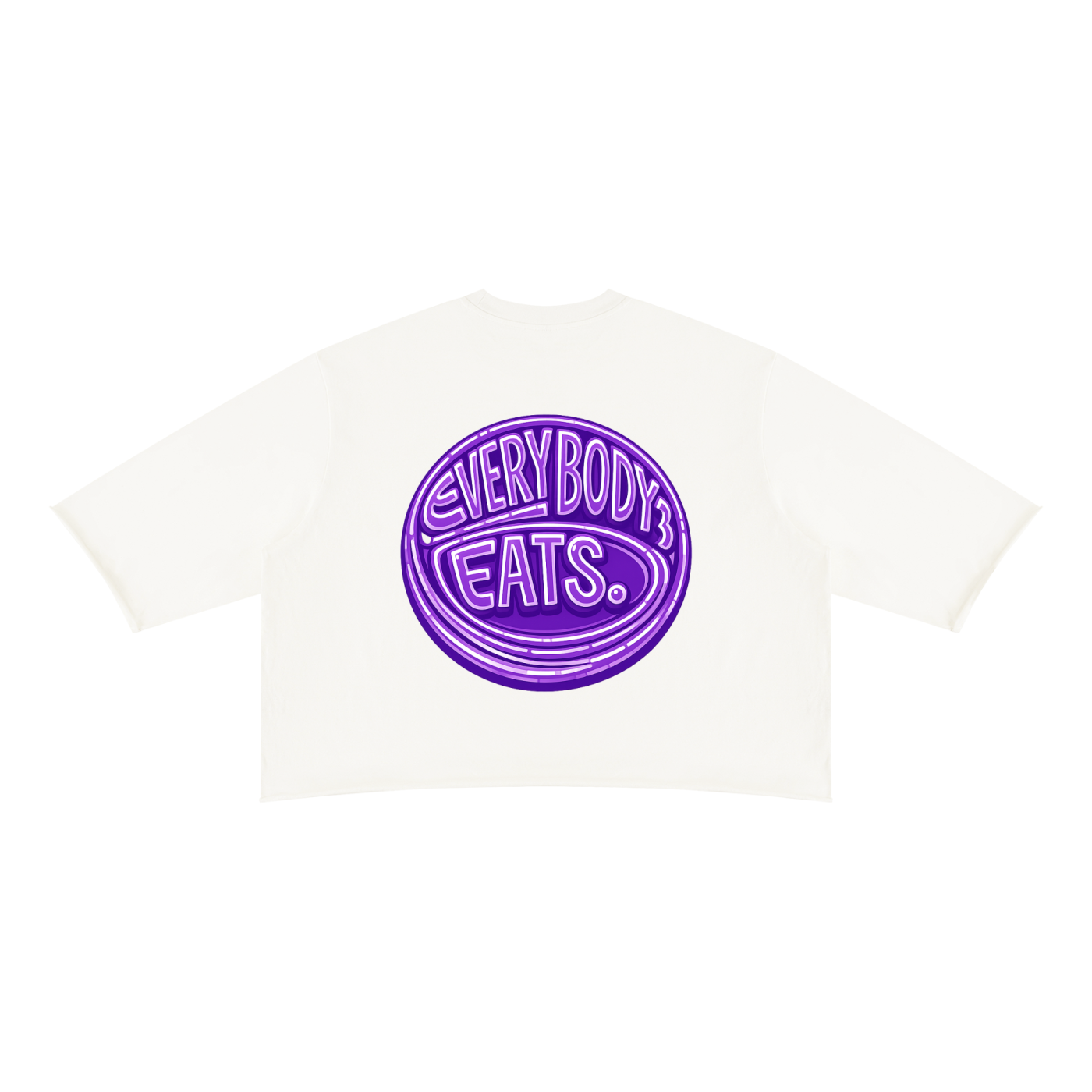 EVERYBODY EATS: BUTTERFLY PEAS - Unisex Mineral Wash Raw Hem Boxy T-Shirt
