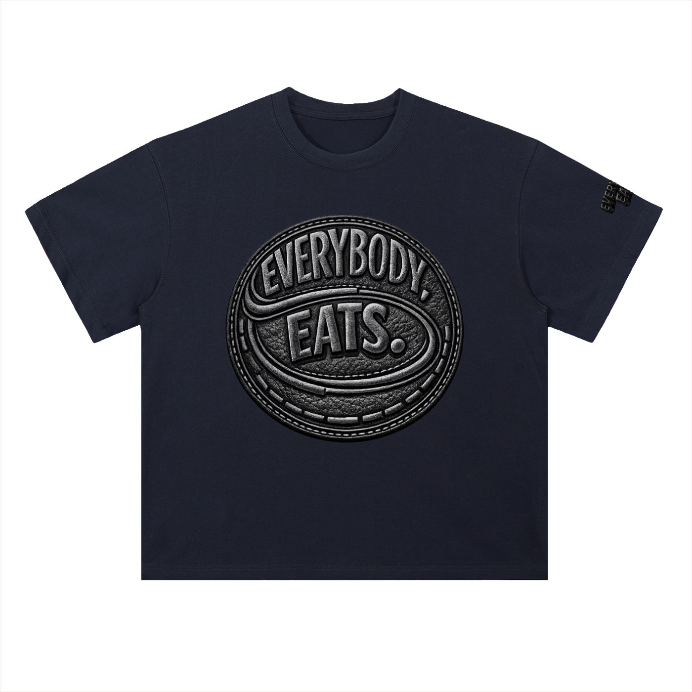 EVERYBODY EATS: LEATHER - Heavyweight Drop Shoulder Cotton T-Shirt
