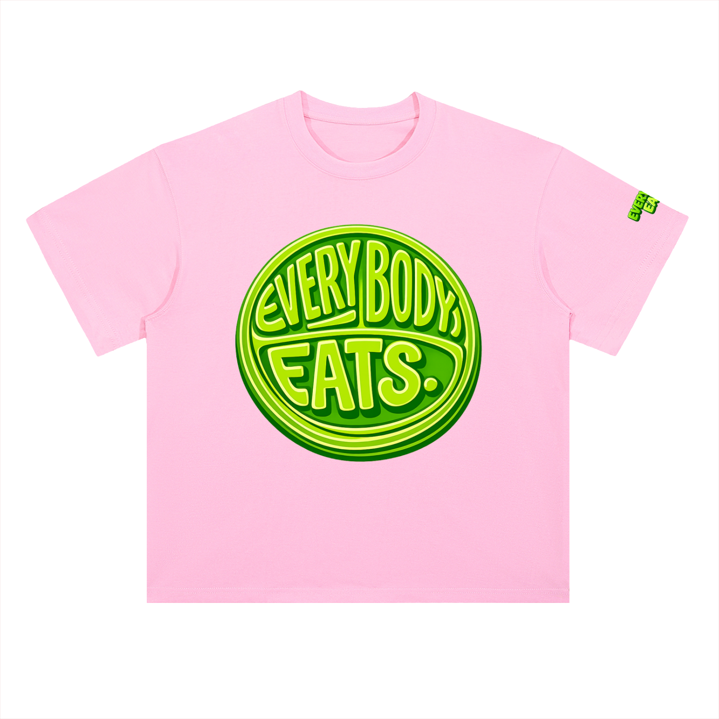 EVERYBODY EATS: LIME - Heavyweight Drop Shoulder Cotton T-Shirt