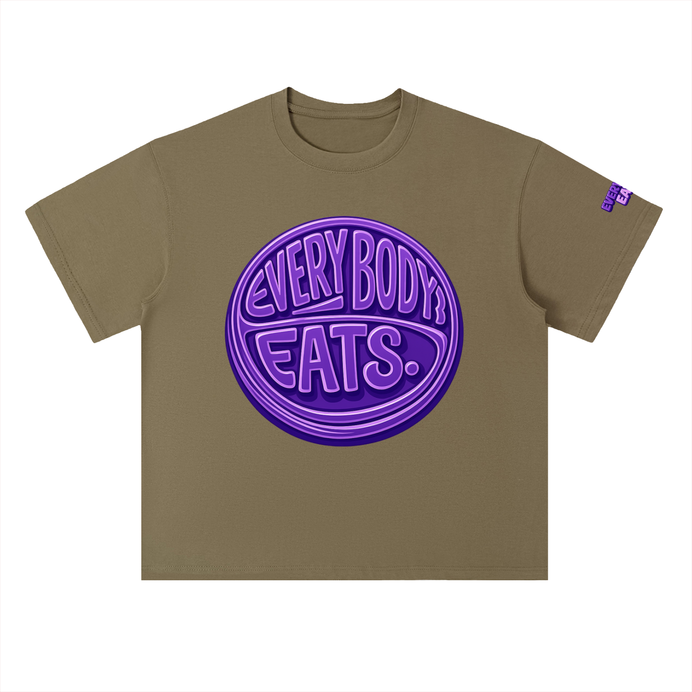 EVERYBODY EATS: GRAPES - Heavyweight Drop Shoulder Cotton T-Shirt