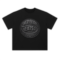 EVERYBODY EATS: LEATHER - Heavyweight Drop Shoulder Cotton T-Shirt