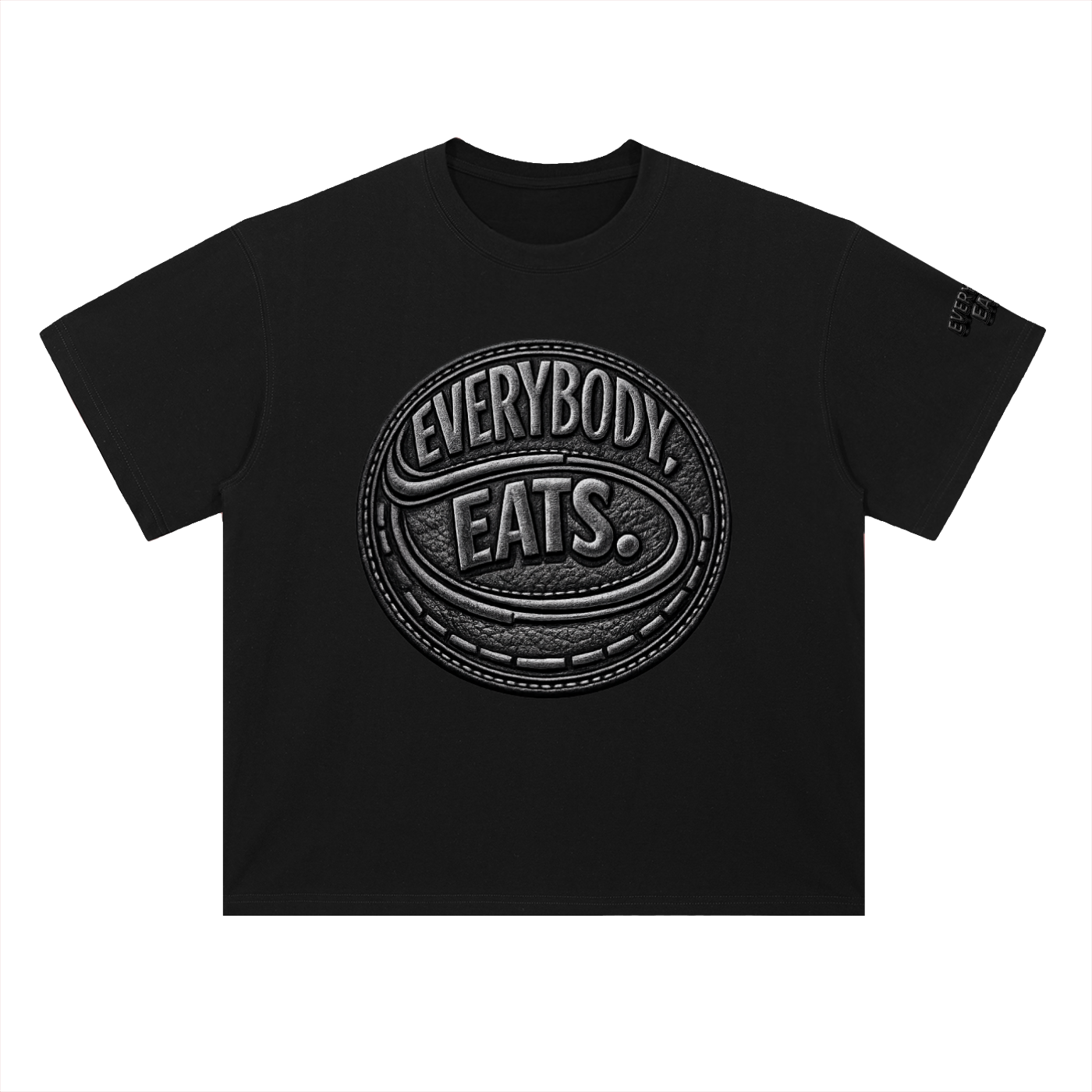 EVERYBODY EATS: LEATHER - Heavyweight Drop Shoulder Cotton T-Shirt